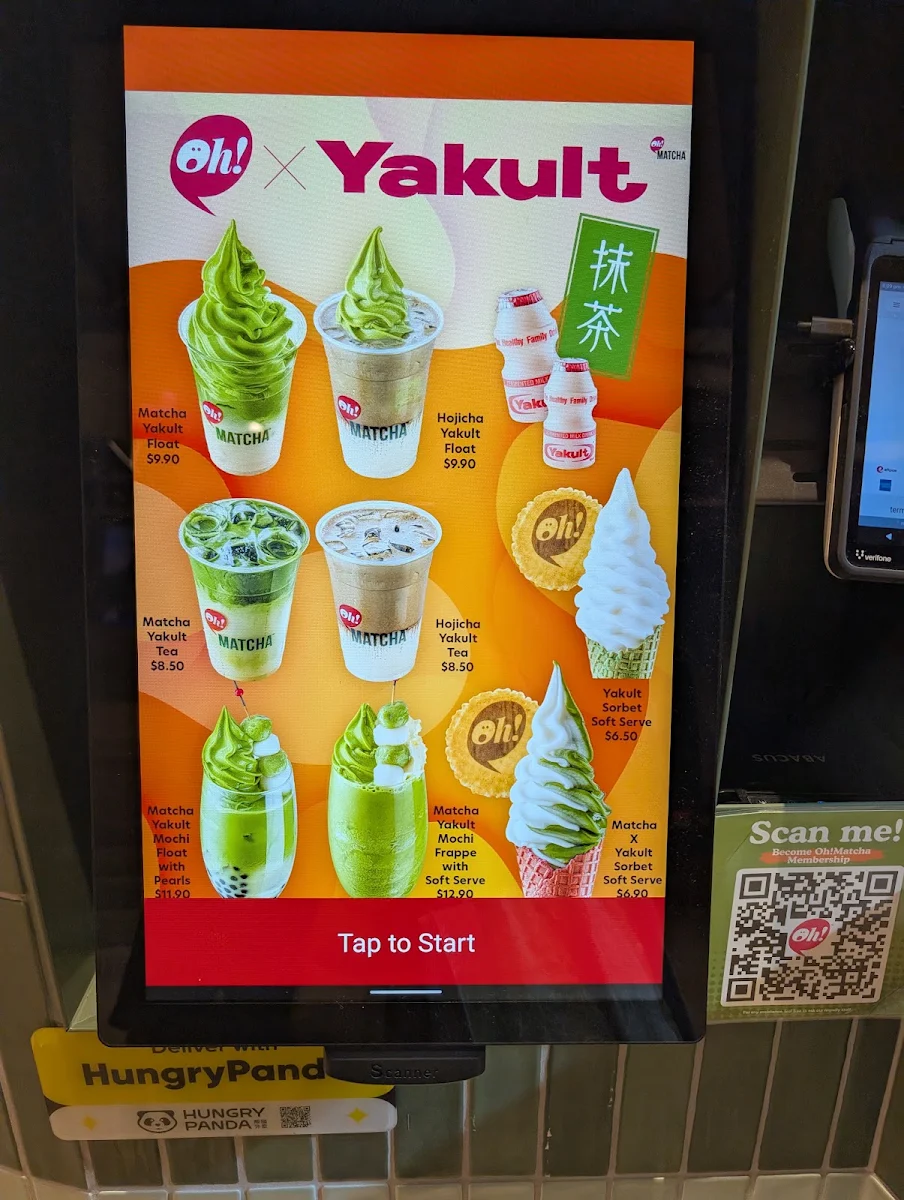 Menu, Oh! Matcha Chatswood Chase