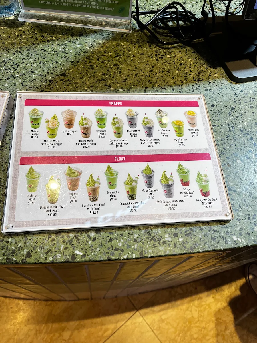 Menu, Oh! Matcha Chatswood Chase