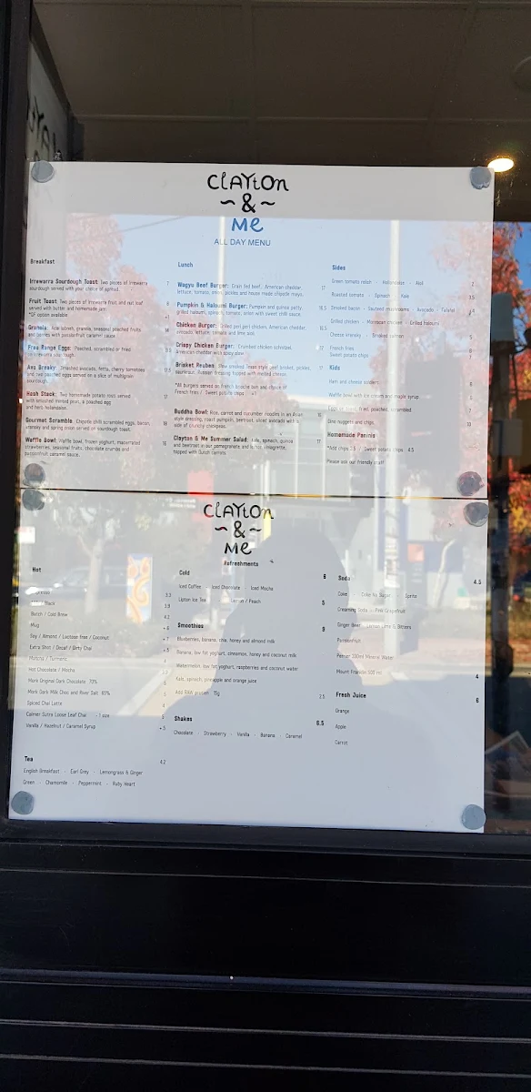 Menu, Clayton & Me