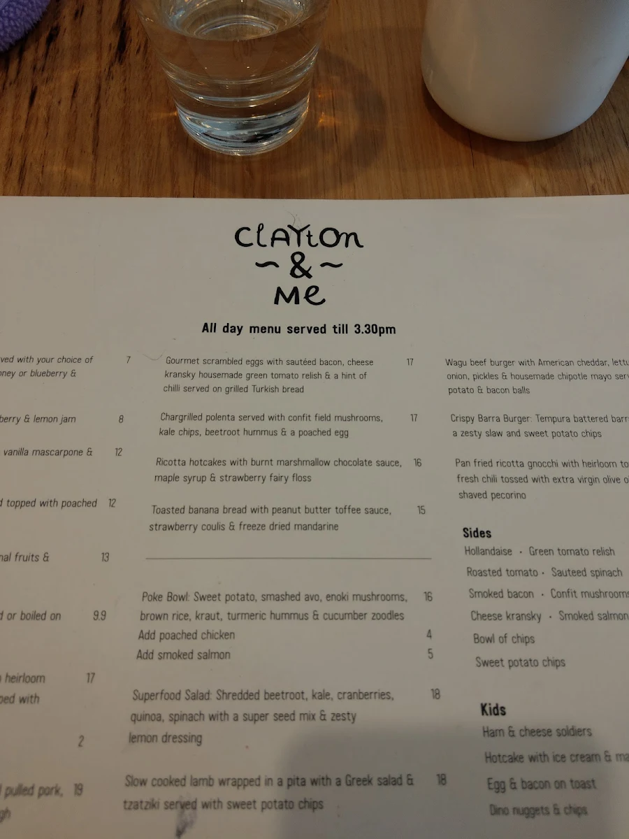Menu, Clayton & Me