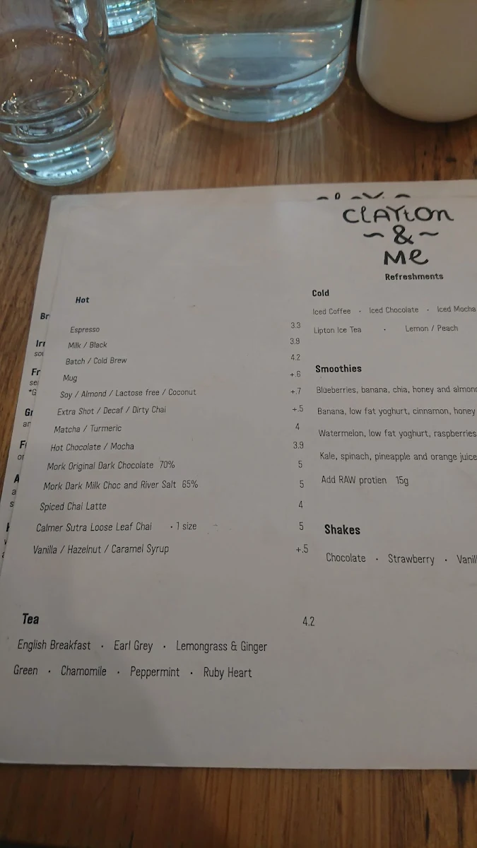 Menu, Clayton & Me