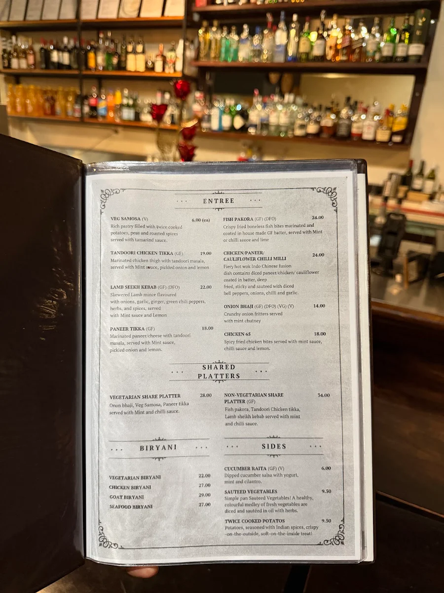 Menu, Imperial Indian Restaurant (Rockingham Beach Foreshore)