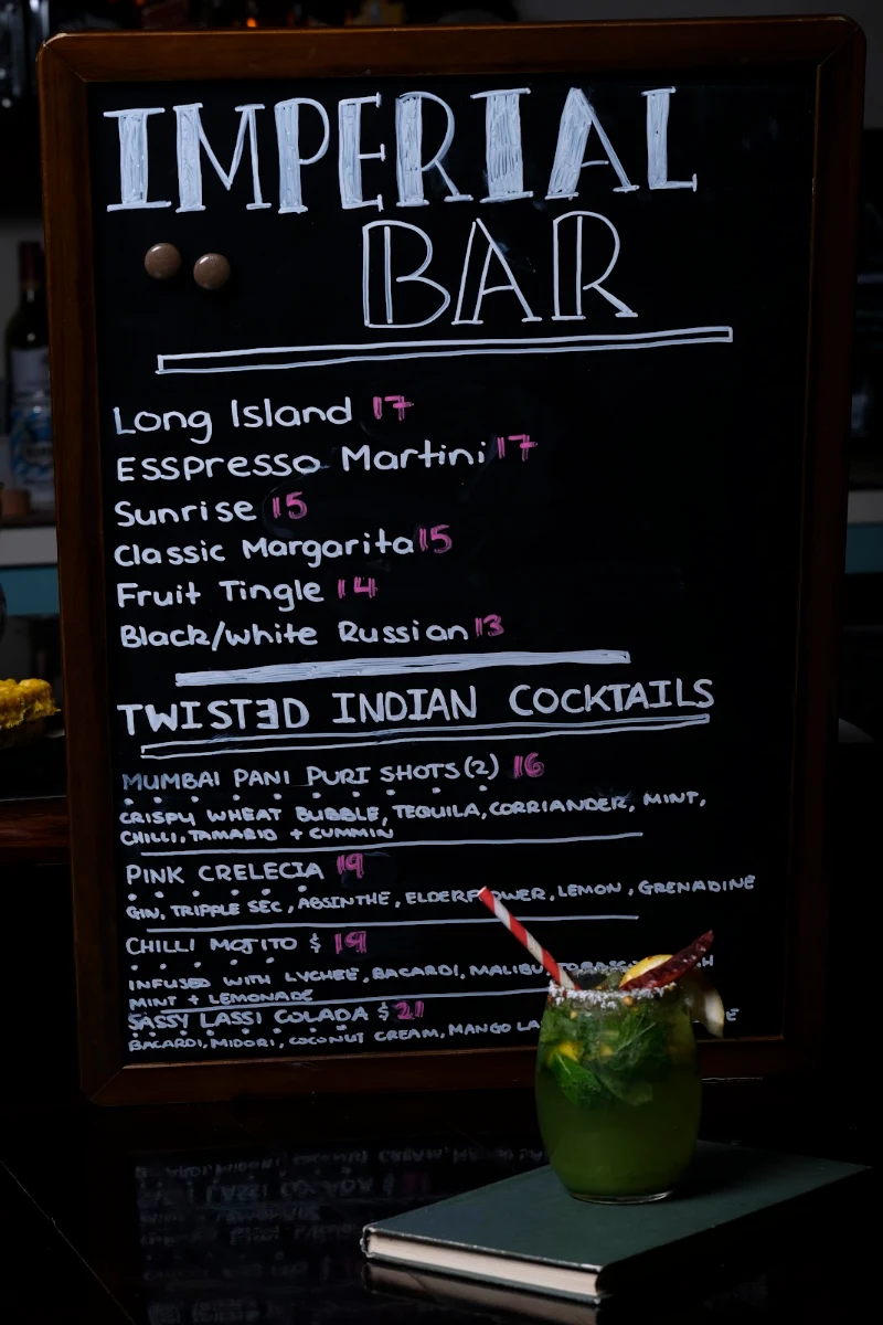 Menu, Imperial Indian Restaurant (Rockingham Beach Foreshore)