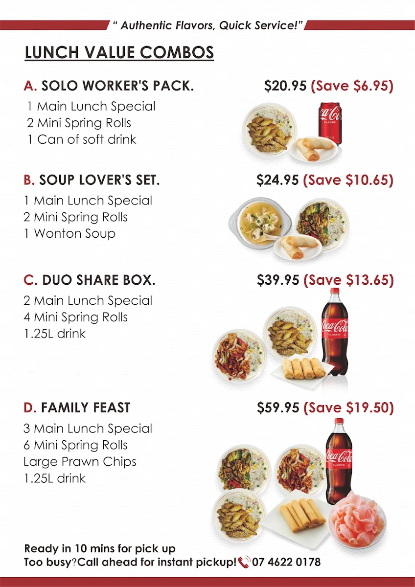 Menu, Ruby Chinese Restaurant