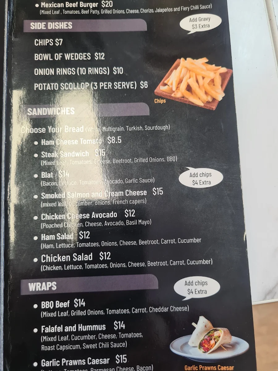 Menu, Bean Origin Belconnen