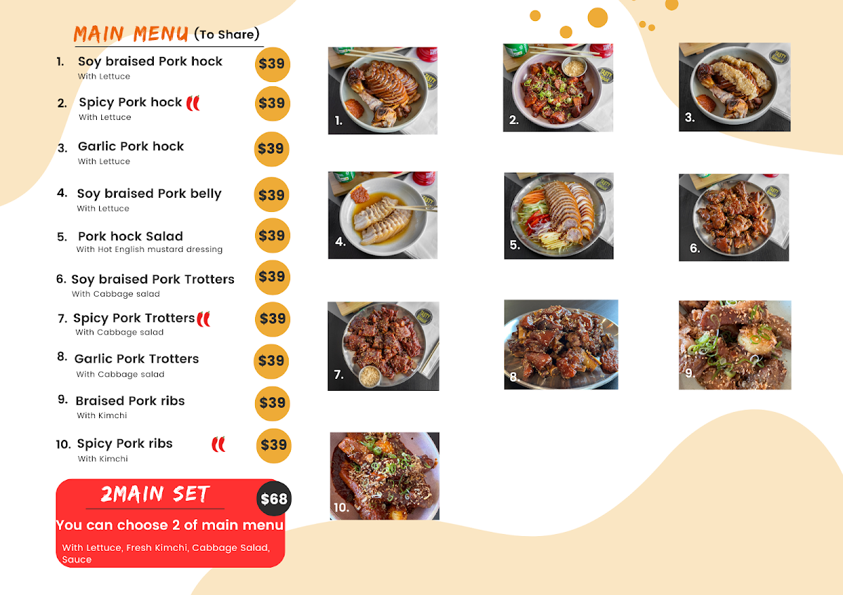 Menu, Tasty Rumour Sunnybank