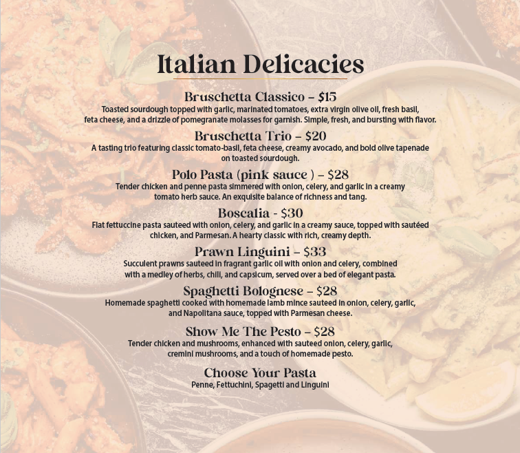 Menu, Al Faisal Mandi Brighton-Le-Sands