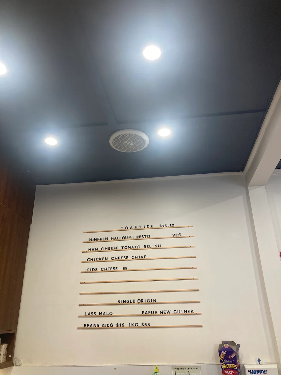 Menu, Coffee Traders.