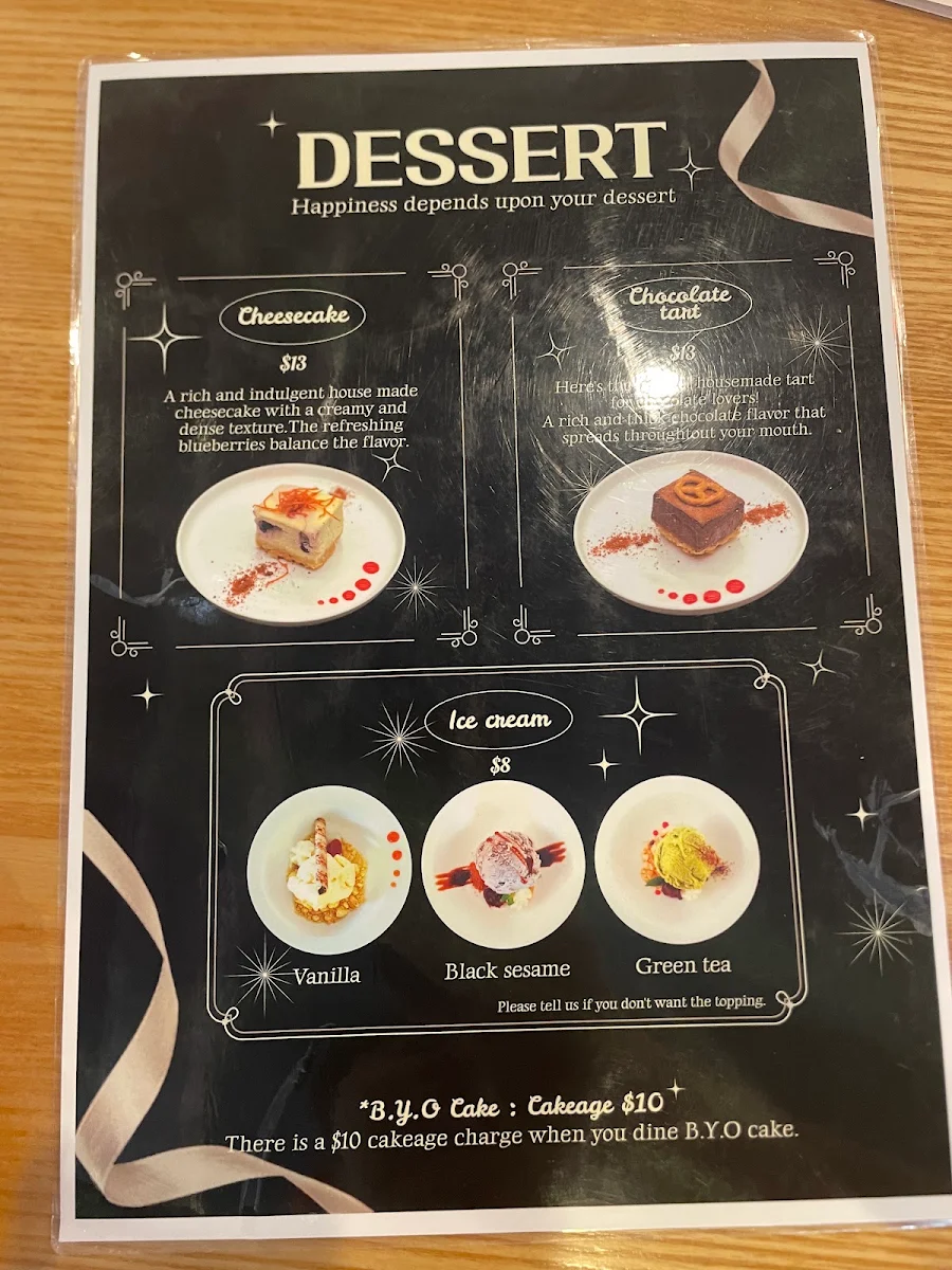 Menu, BBQ-K Doncaster