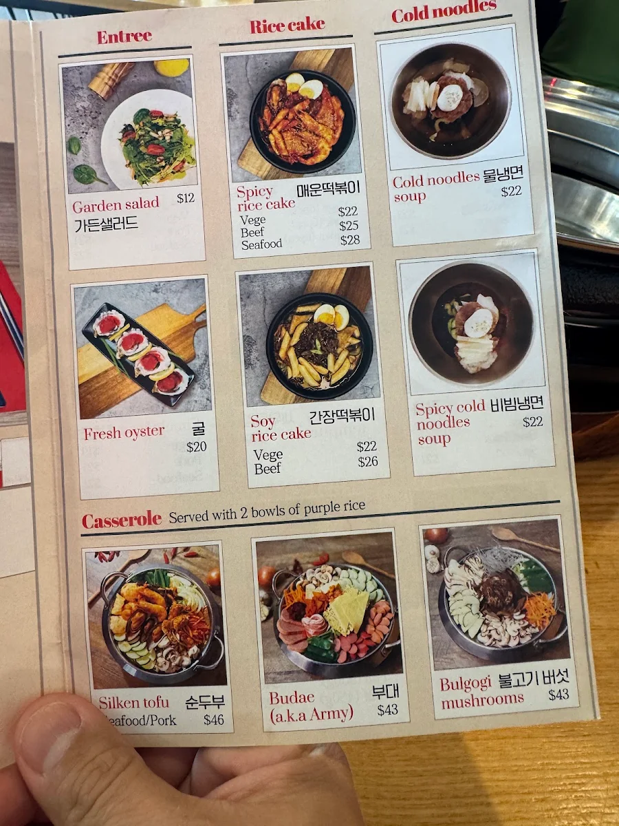 Menu, BBQ-K Doncaster