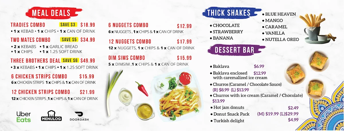 Menu, Garlicboyz (Ashwood)