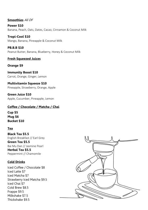 Menu, Old Habits