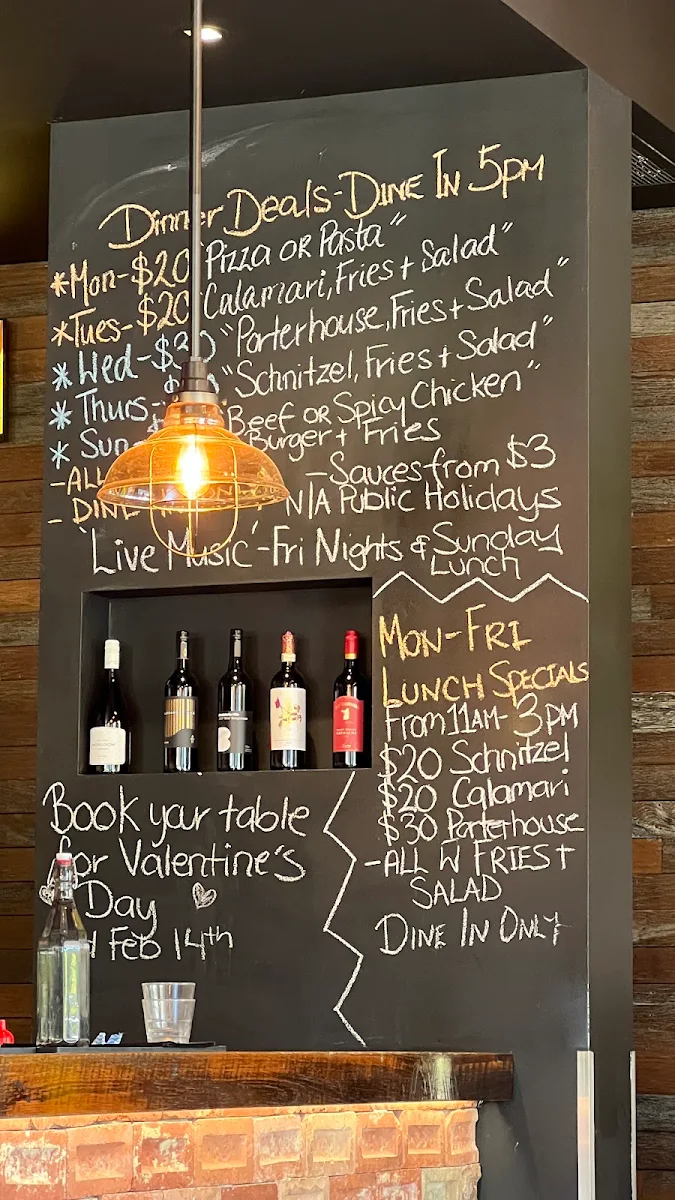 Menu, The District Bar & Restaurant