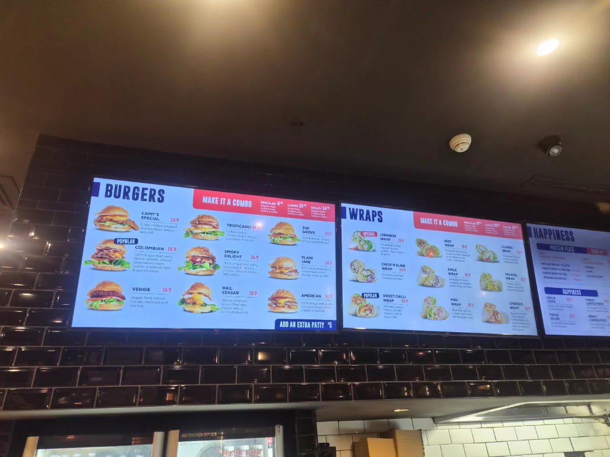 Menu, Camy's Chargrill Chicken Mascot