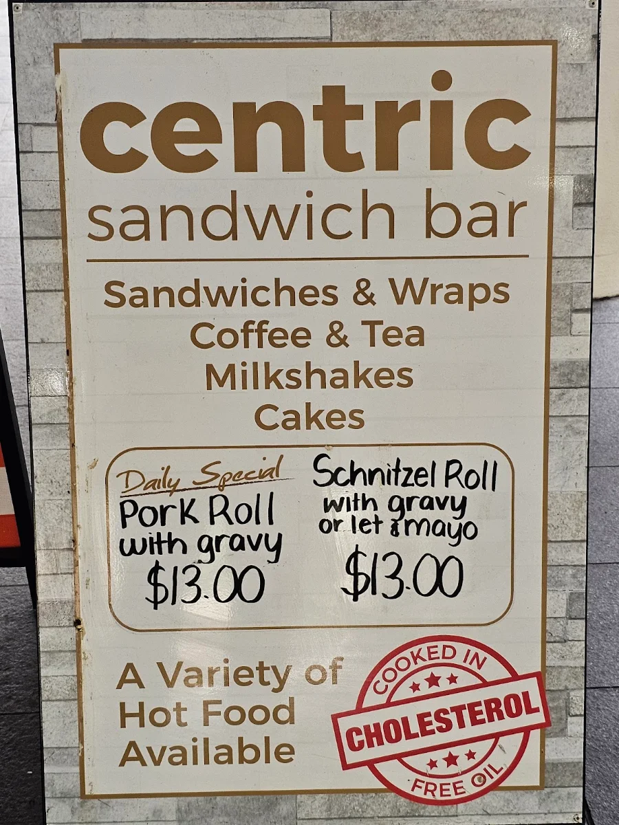 Menu, Centric Sandwich Bar