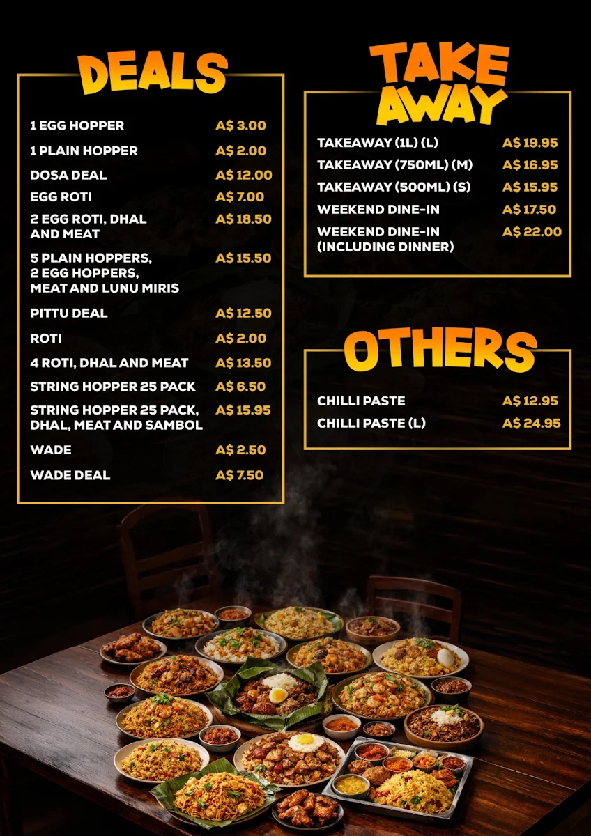 Menu, 168 Green Cabin