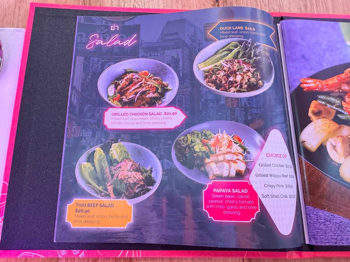 Menu, Ros Niyom Thai Restaurant (Kingsford)