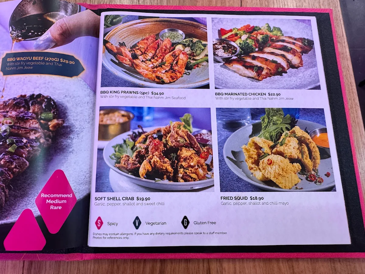 Menu, Ros Niyom Thai Restaurant (Kingsford)