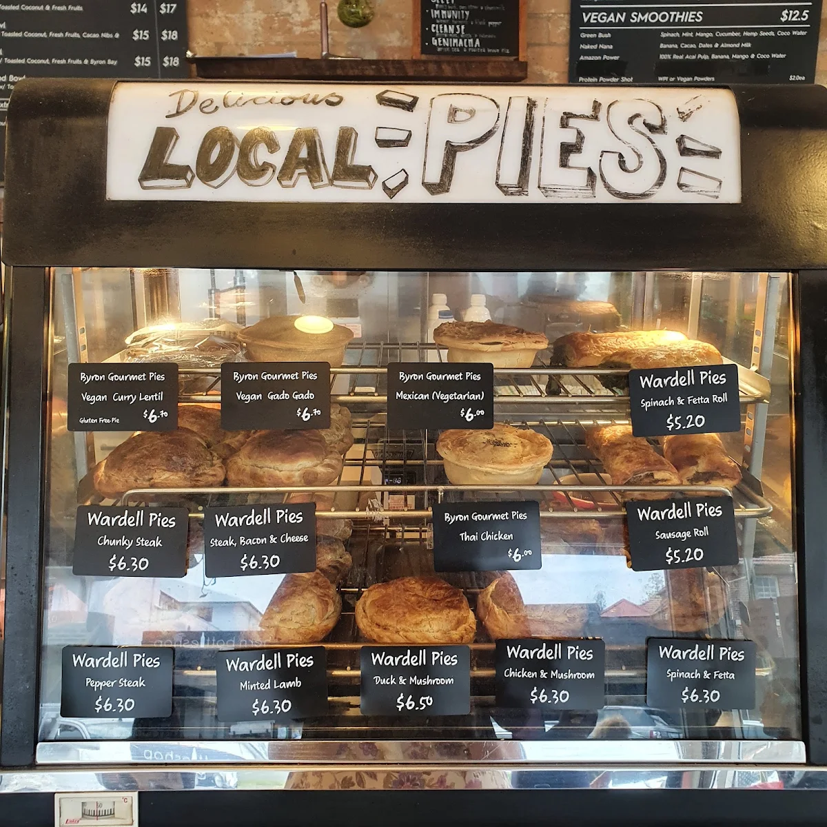 Menu, Byron Corner Store