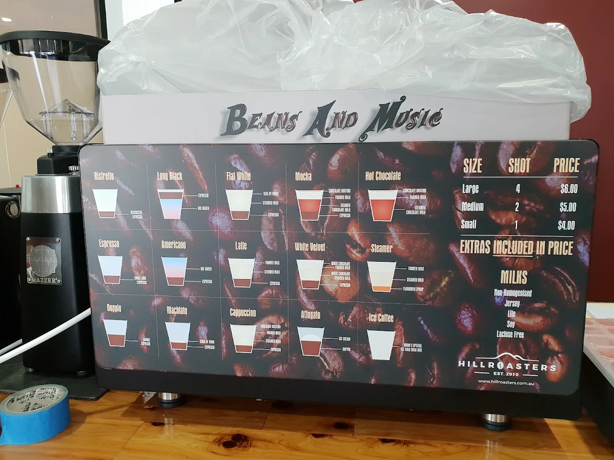 Menu, Beans And Music