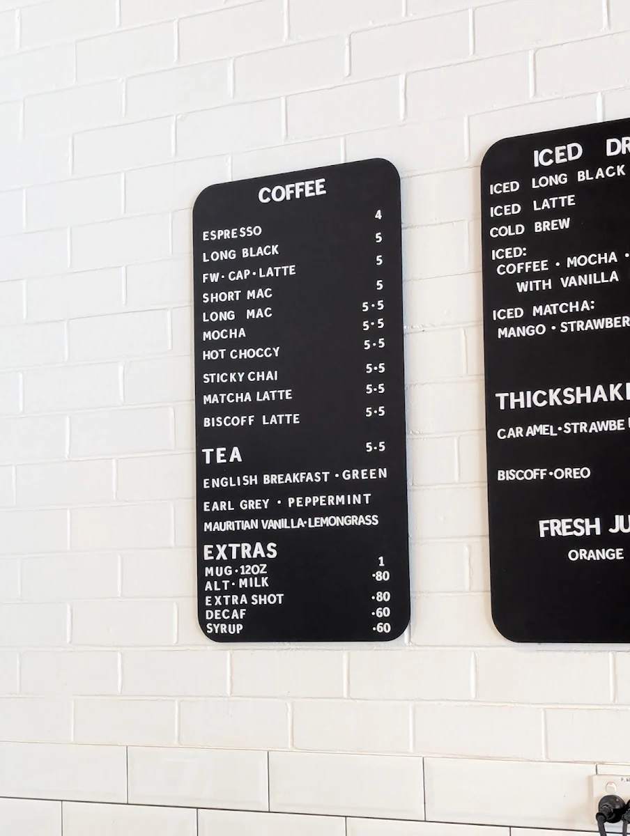 Menu, Pantry 92
