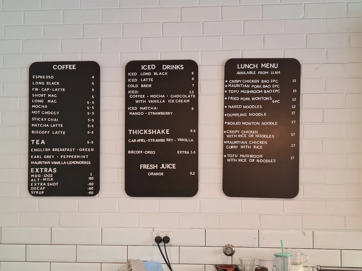 Menu, Pantry 92