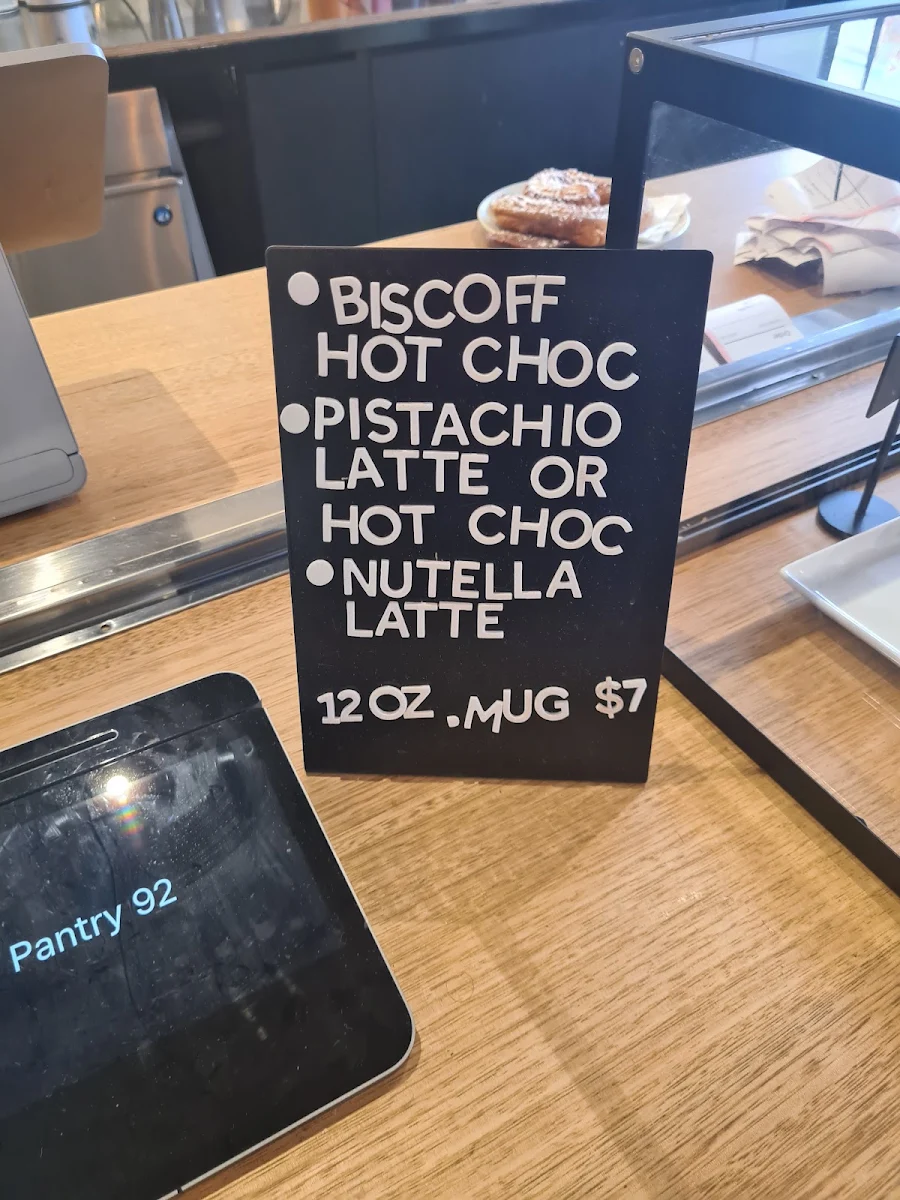 Menu, Pantry 92