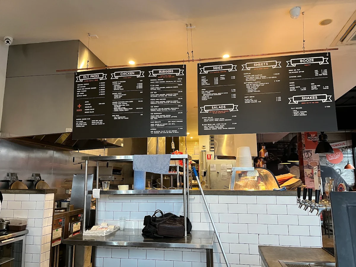 Menu, F.A.T. Fried and Tasty