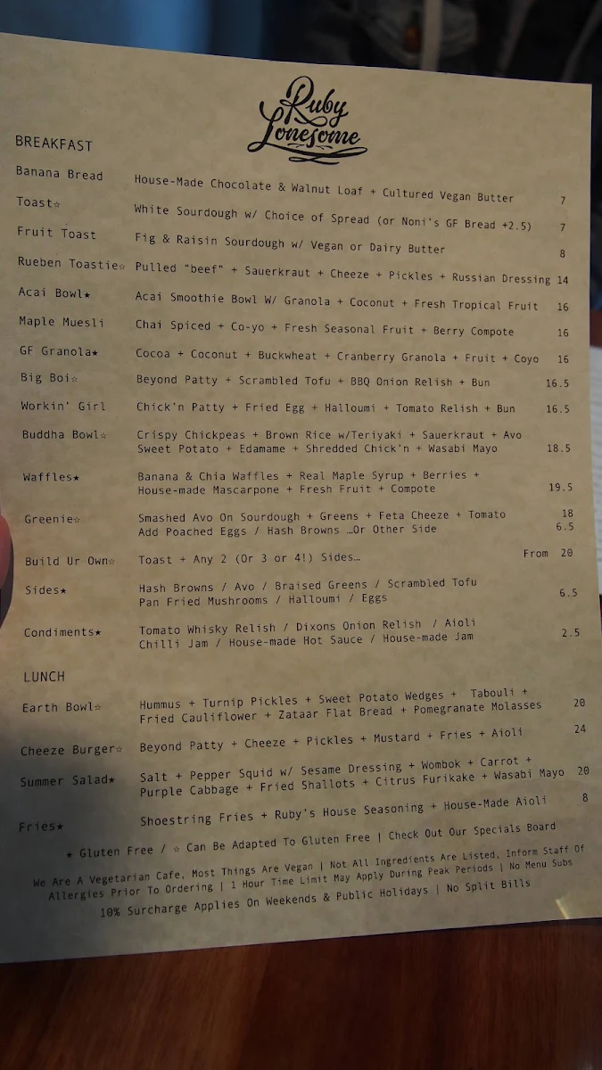 Menu, Celeste Cafe & Restaurant