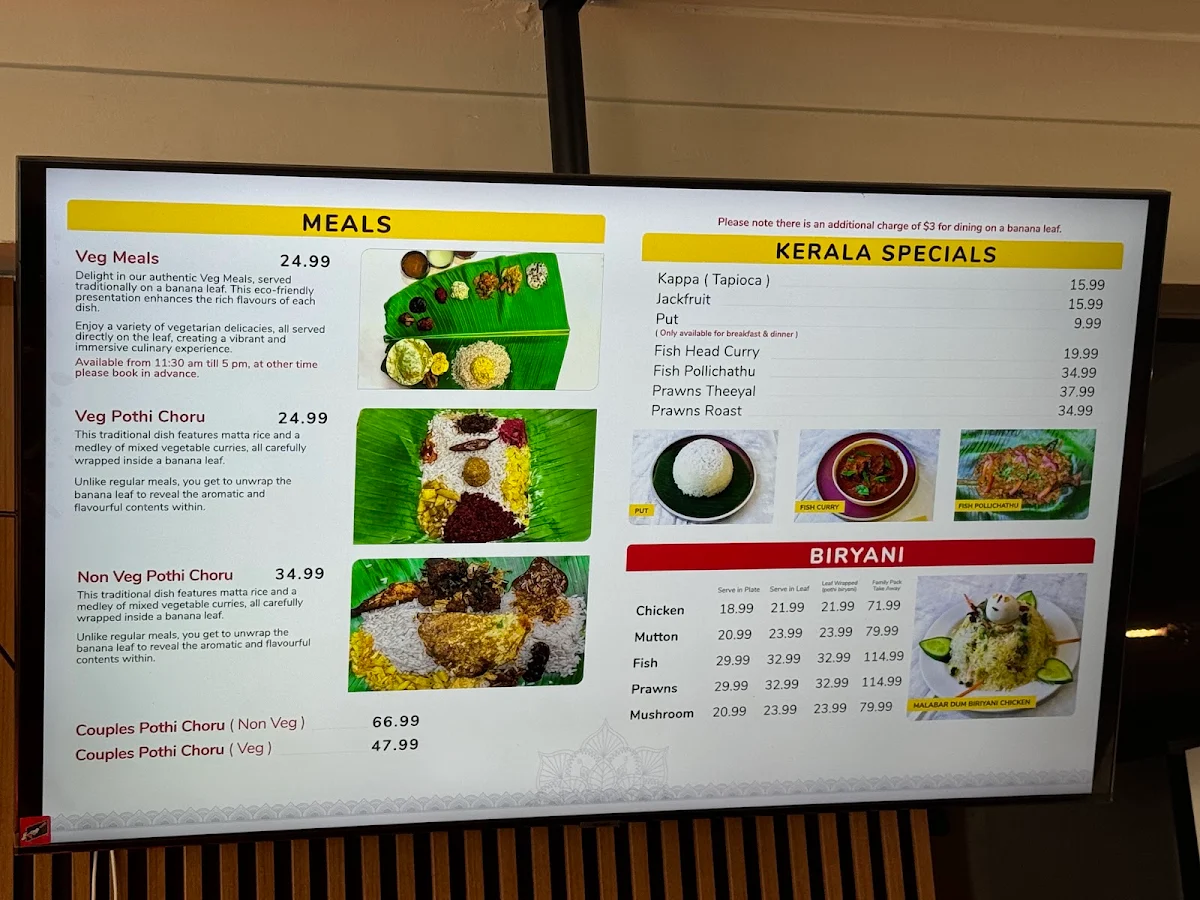 Menu, Sree Flavours Pendle Hill | Indian Restaurant