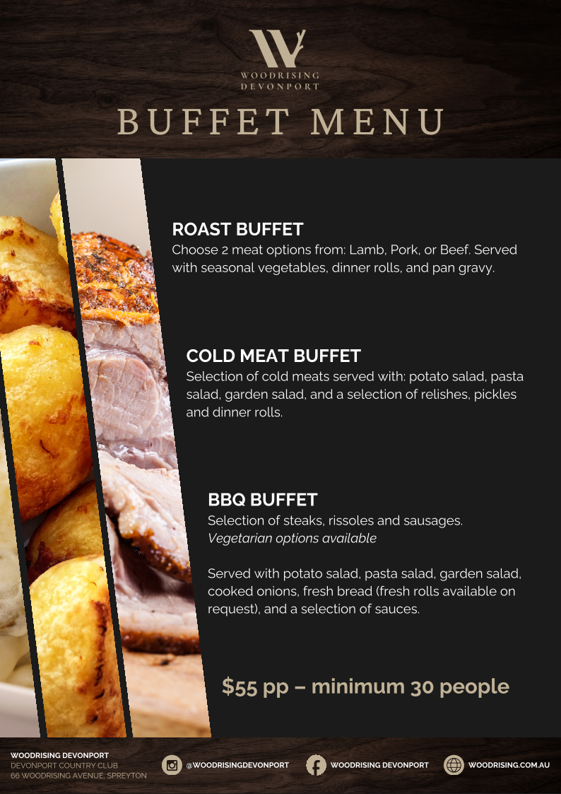 Menu, Woodrising Devonport