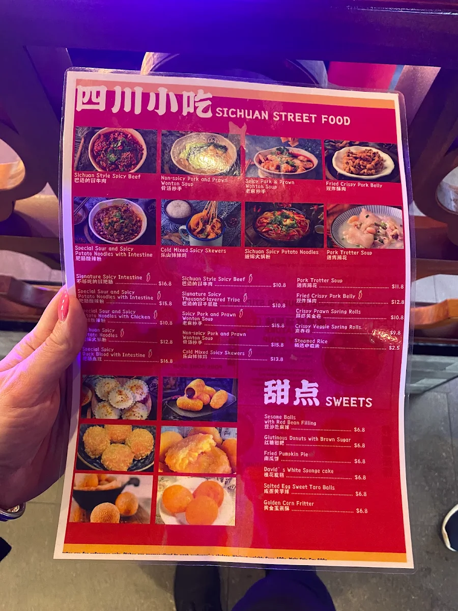 Menu, David's Master Pot Victoria Park