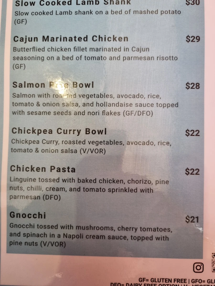 Menu, The Glynde Hotel