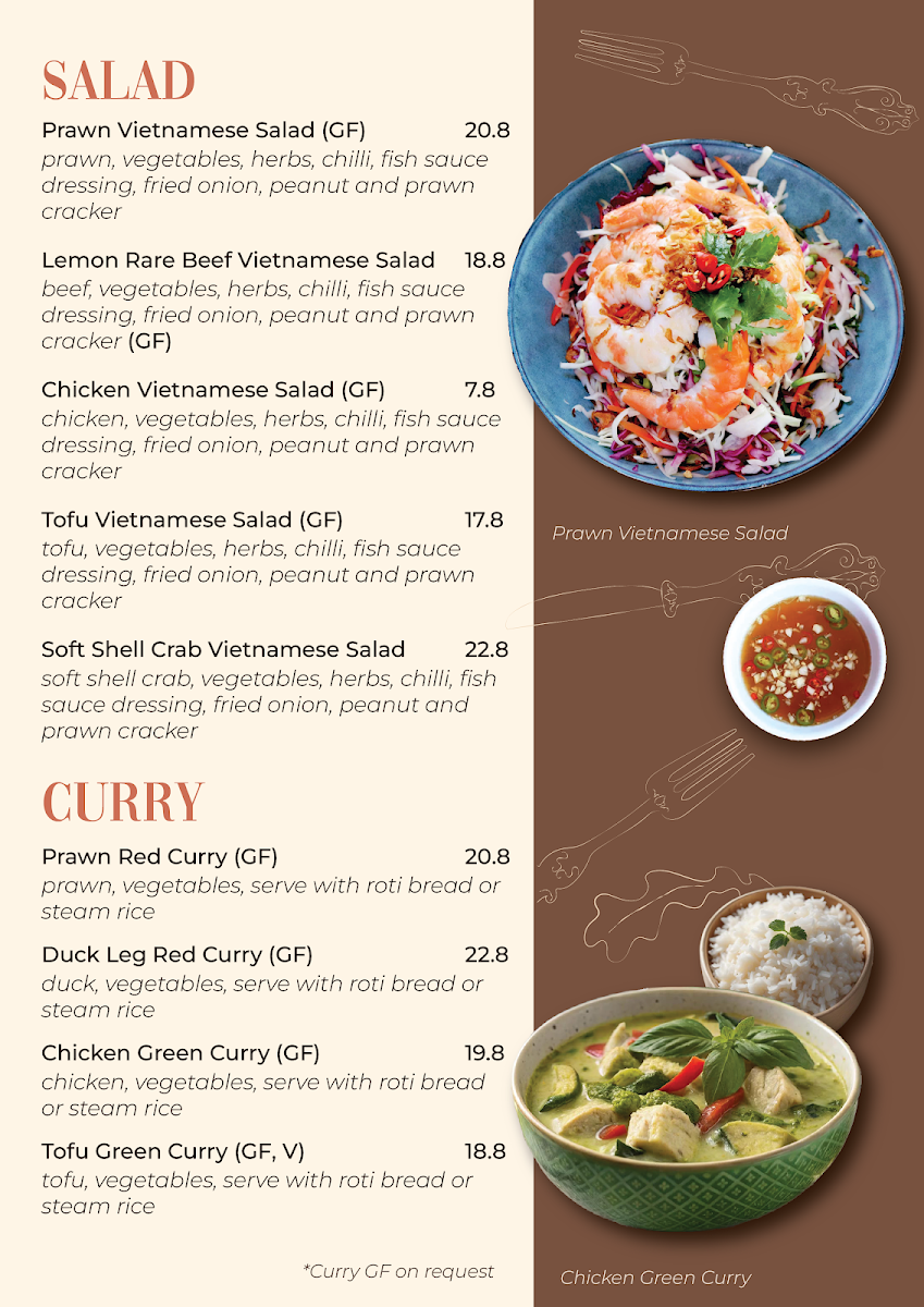 Menu, Anh Anh Vietnamese