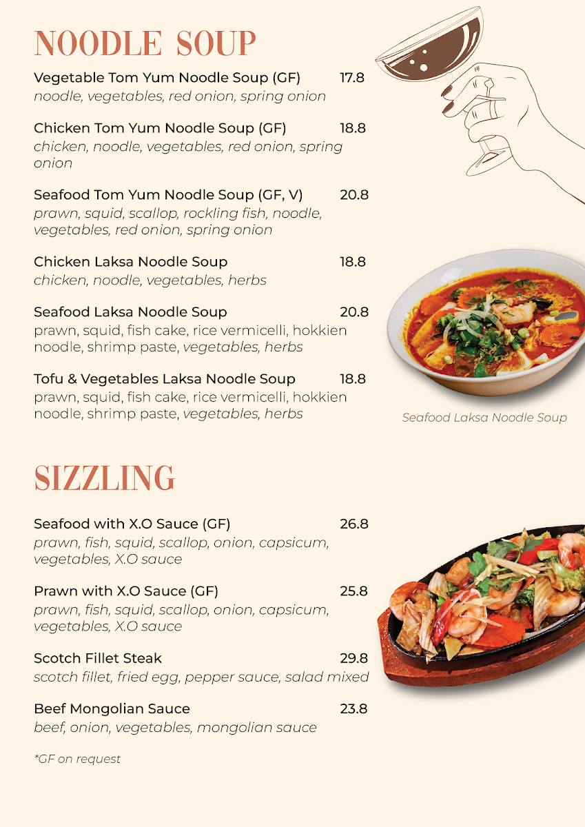Menu, Anh Anh Vietnamese