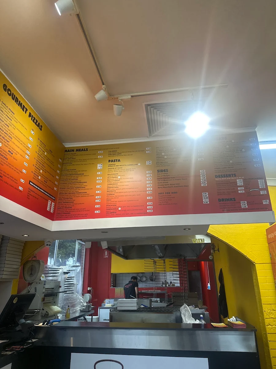 Menu, Derby Pizza