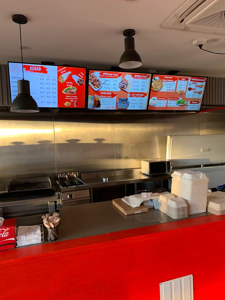 Menu, Epping Kebab&Gozleme