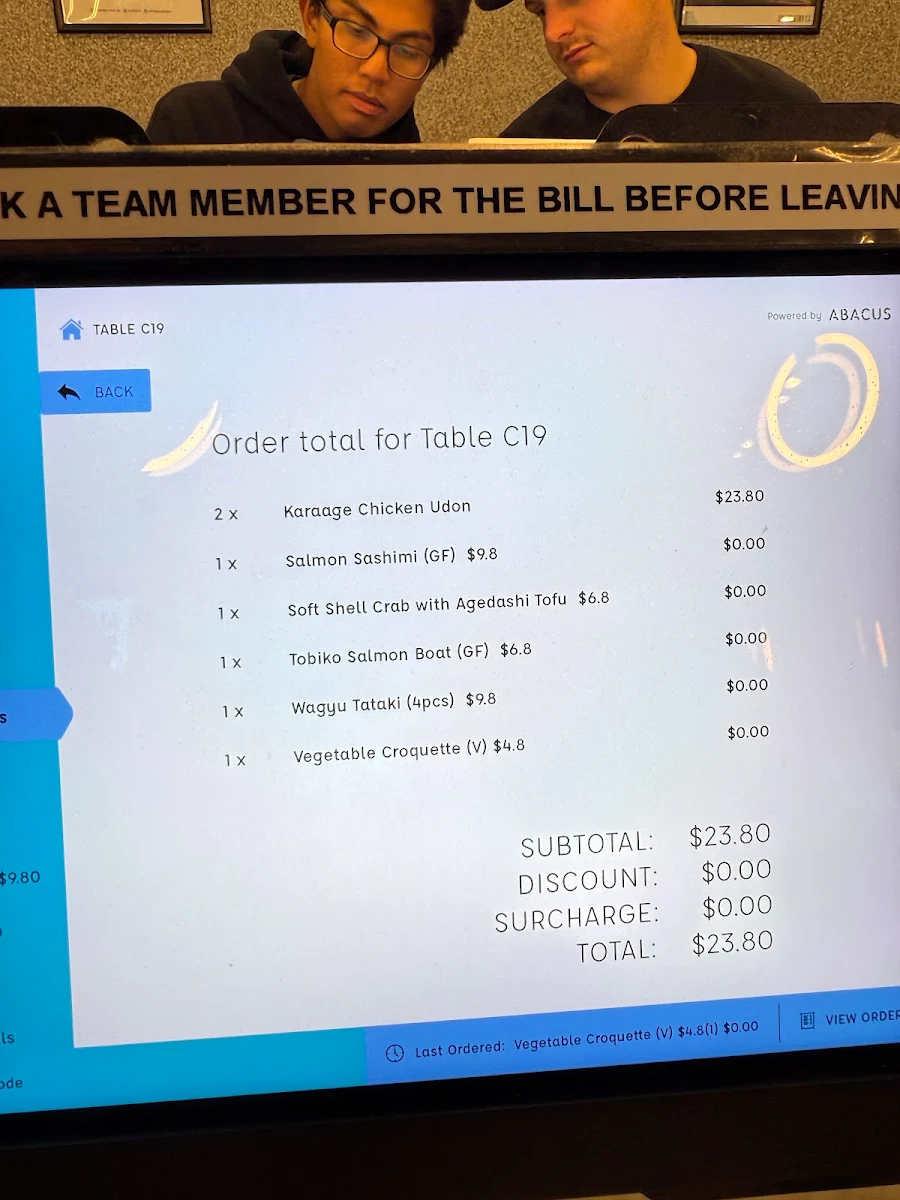 Menu, Sushi Jiro Knox Ozone