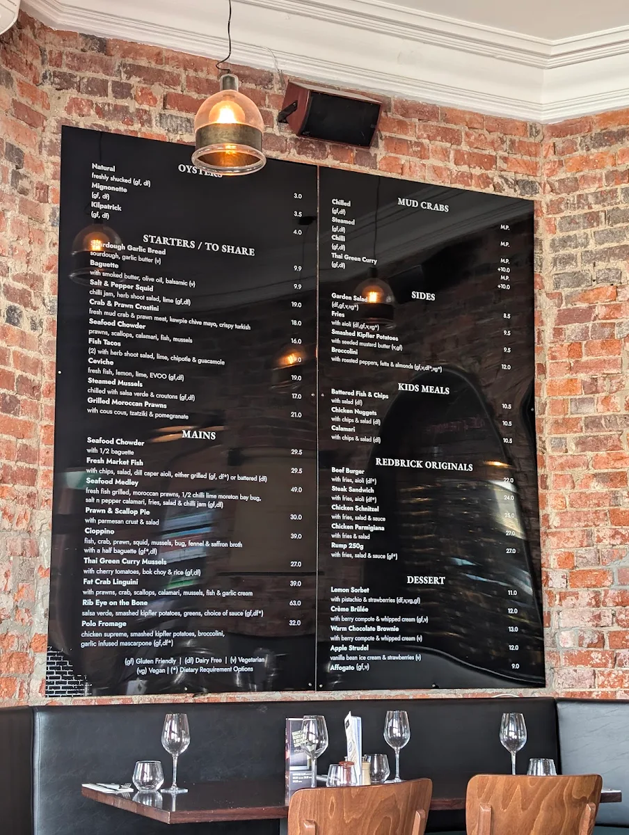 Menu, The RedBrick Hotel