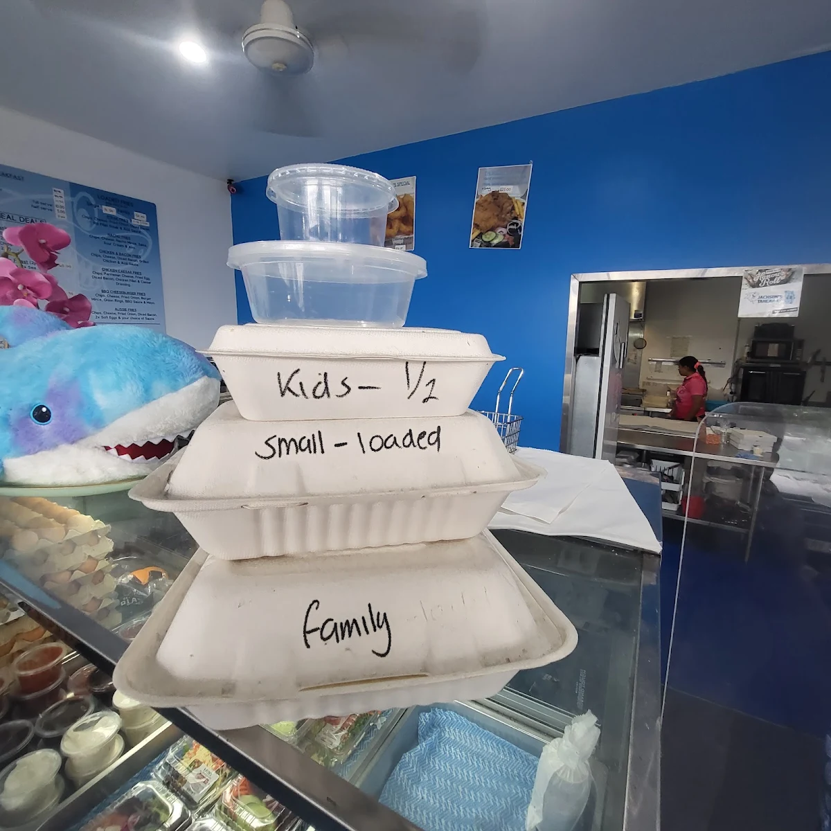 Menu, Jacksons Takeaway