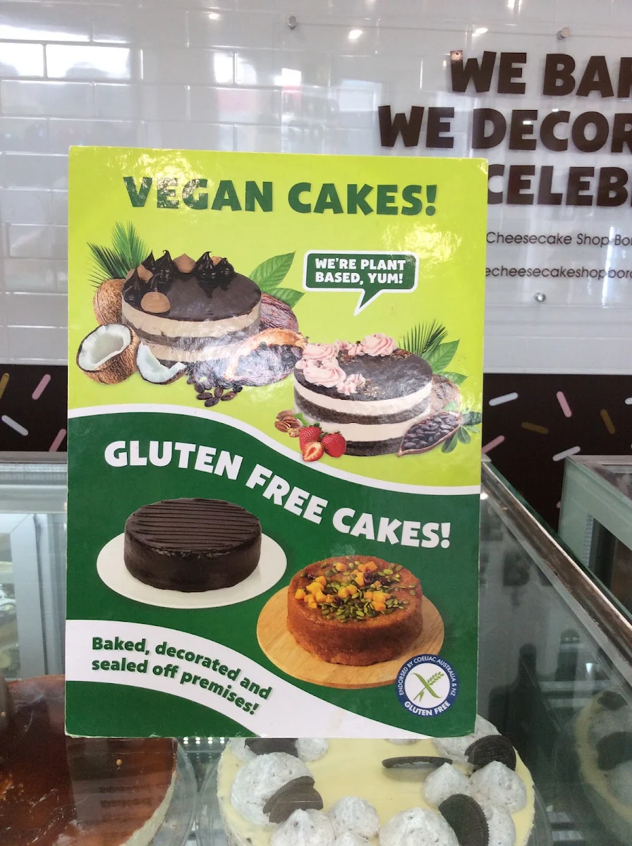 Menu, The Cheesecake Shop Boronia