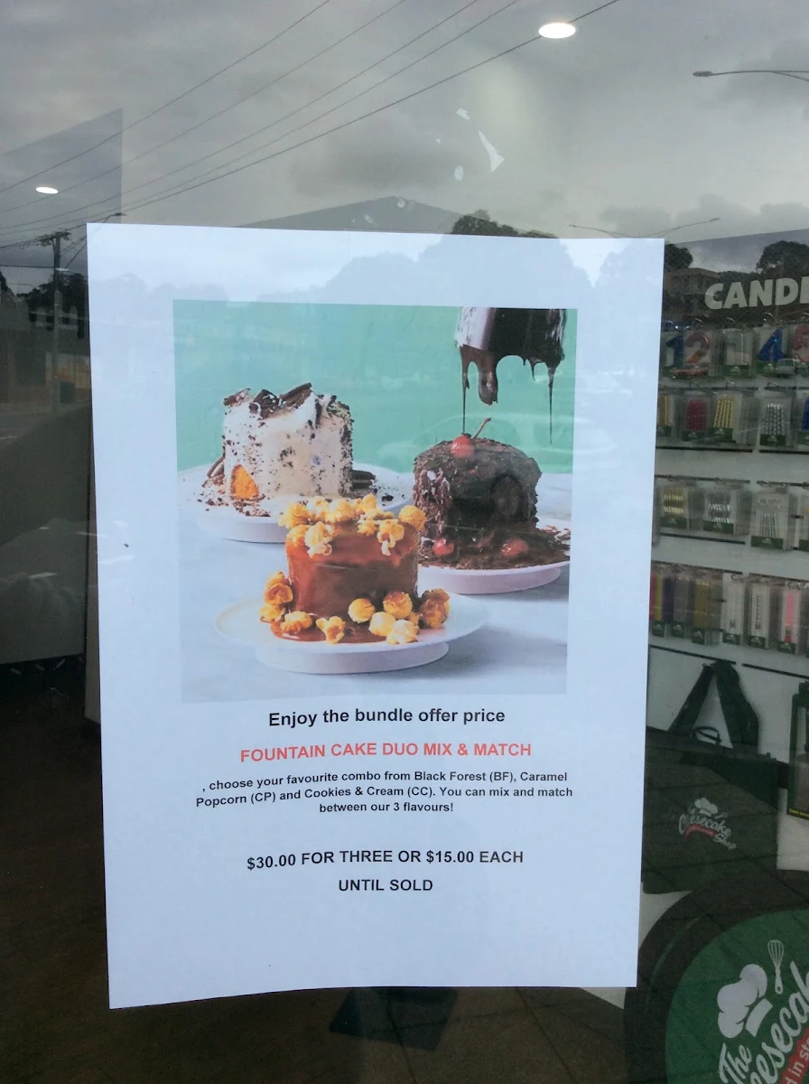 Menu, The Cheesecake Shop Boronia