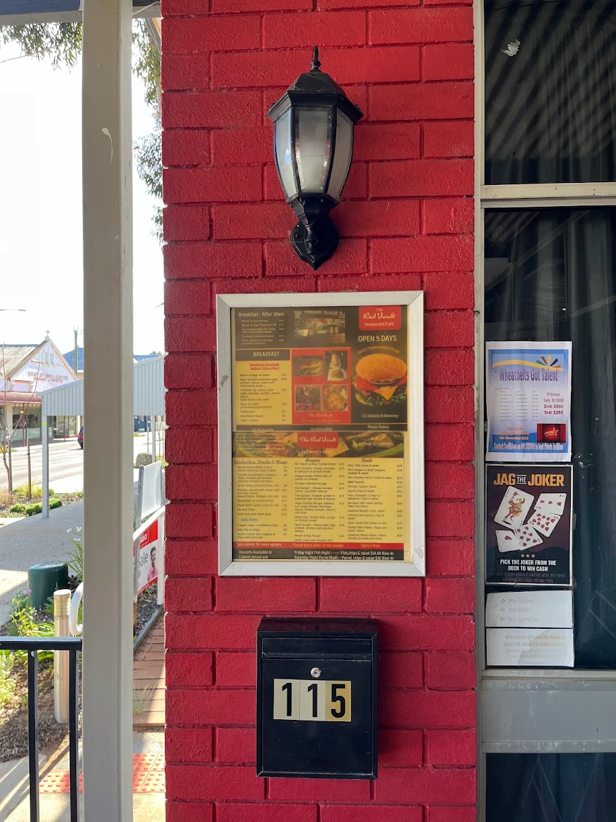 Menu, The Red Vault