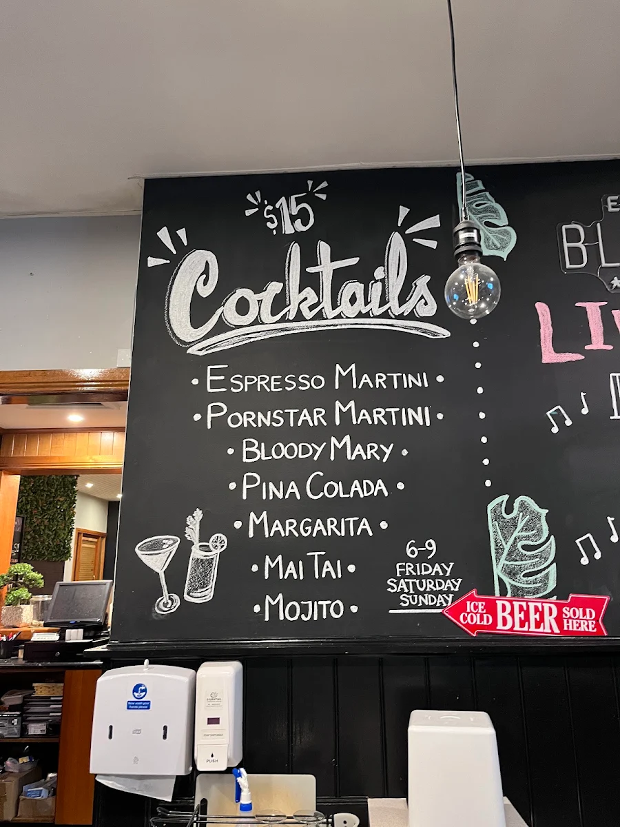 Menu, Black Hill Hotel