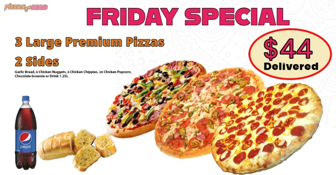 Menu, Raby Pizza House