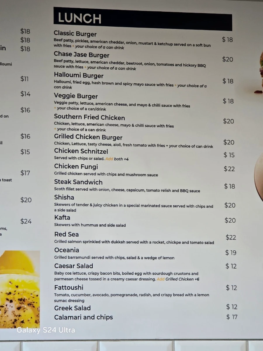 Menu, Ten Thirty One Co