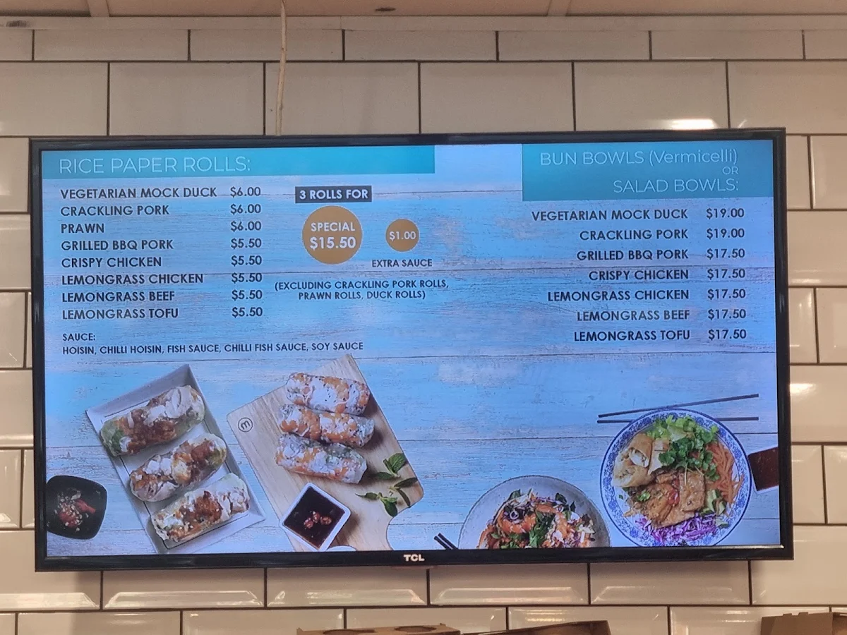 Menu, Peddler Tuckshop