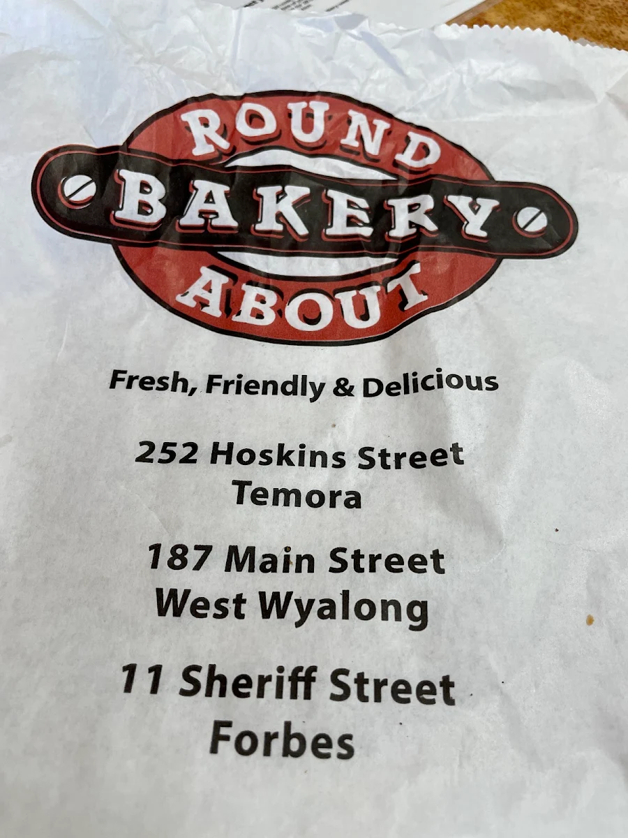 Menu, Roundabout Bakery