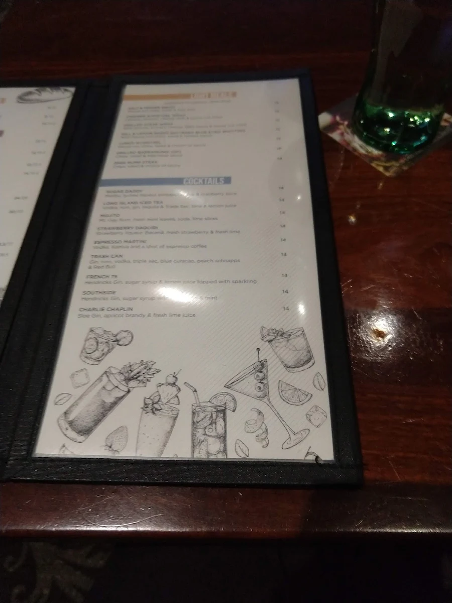 Menu, Rose & Crown Hotel Parramatta