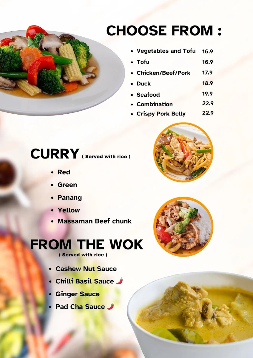Menu, Buddha Boy